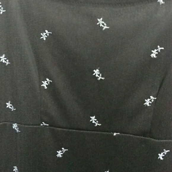 Vintage black slip dress w blue details Y2K - Picture 2 of 3